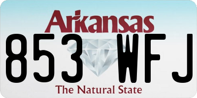 AR license plate 853WFJ