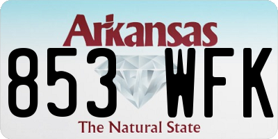 AR license plate 853WFK