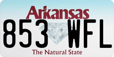 AR license plate 853WFL