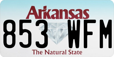 AR license plate 853WFM