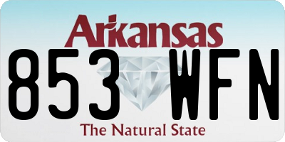 AR license plate 853WFN