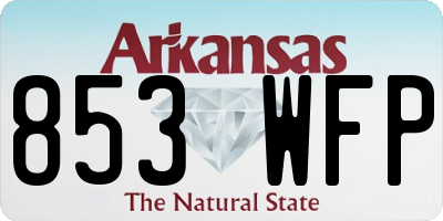 AR license plate 853WFP