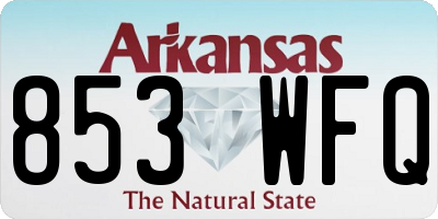 AR license plate 853WFQ