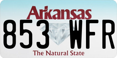 AR license plate 853WFR