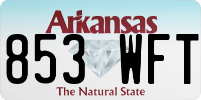 AR license plate 853WFT