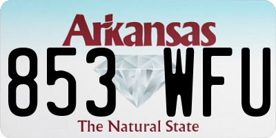 AR license plate 853WFU