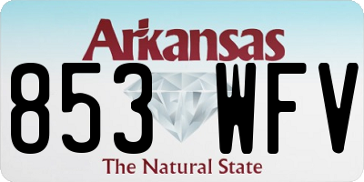 AR license plate 853WFV