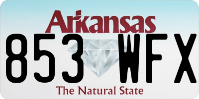 AR license plate 853WFX
