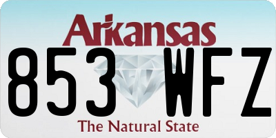 AR license plate 853WFZ