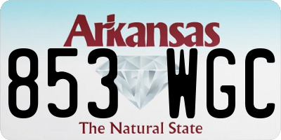 AR license plate 853WGC