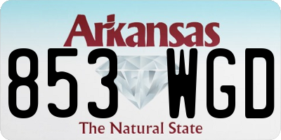AR license plate 853WGD