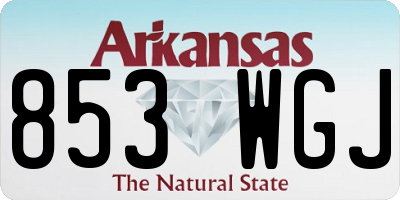 AR license plate 853WGJ