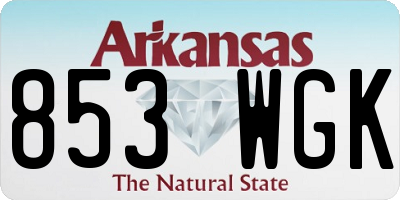 AR license plate 853WGK