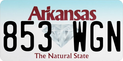 AR license plate 853WGN