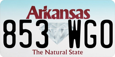 AR license plate 853WGO