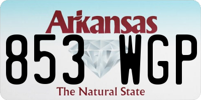 AR license plate 853WGP