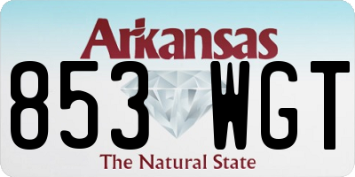 AR license plate 853WGT