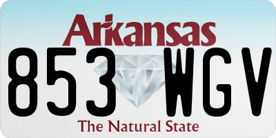 AR license plate 853WGV
