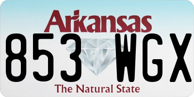 AR license plate 853WGX