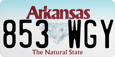 AR license plate 853WGY