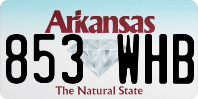 AR license plate 853WHB