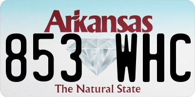AR license plate 853WHC