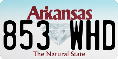 AR license plate 853WHD