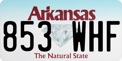 AR license plate 853WHF