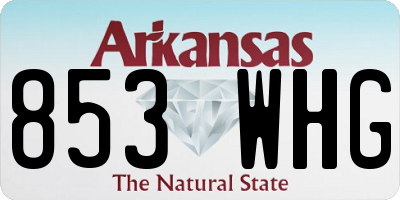 AR license plate 853WHG