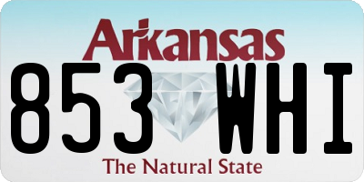 AR license plate 853WHI