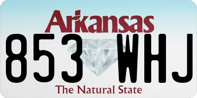 AR license plate 853WHJ