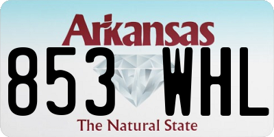 AR license plate 853WHL