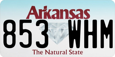 AR license plate 853WHM