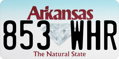 AR license plate 853WHR