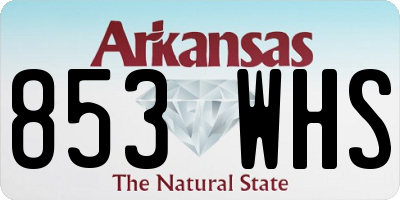 AR license plate 853WHS