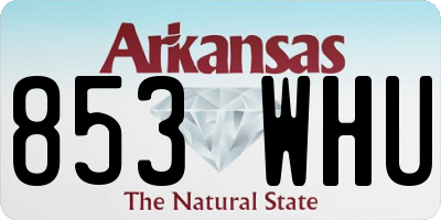 AR license plate 853WHU