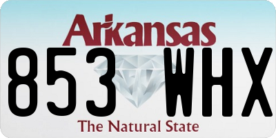 AR license plate 853WHX