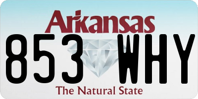 AR license plate 853WHY