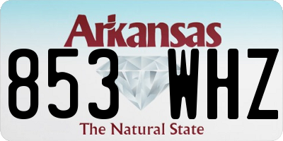 AR license plate 853WHZ