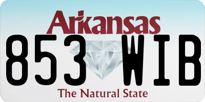 AR license plate 853WIB