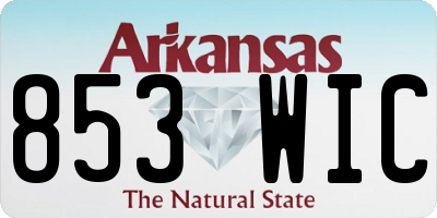 AR license plate 853WIC