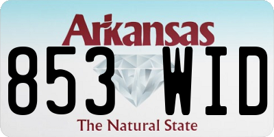 AR license plate 853WID
