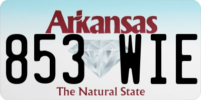 AR license plate 853WIE