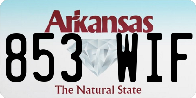 AR license plate 853WIF