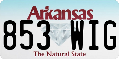 AR license plate 853WIG
