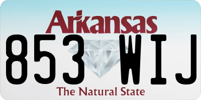 AR license plate 853WIJ