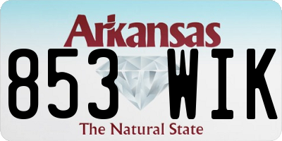 AR license plate 853WIK