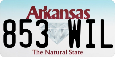 AR license plate 853WIL