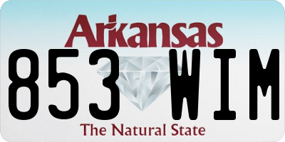 AR license plate 853WIM