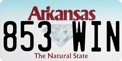 AR license plate 853WIN